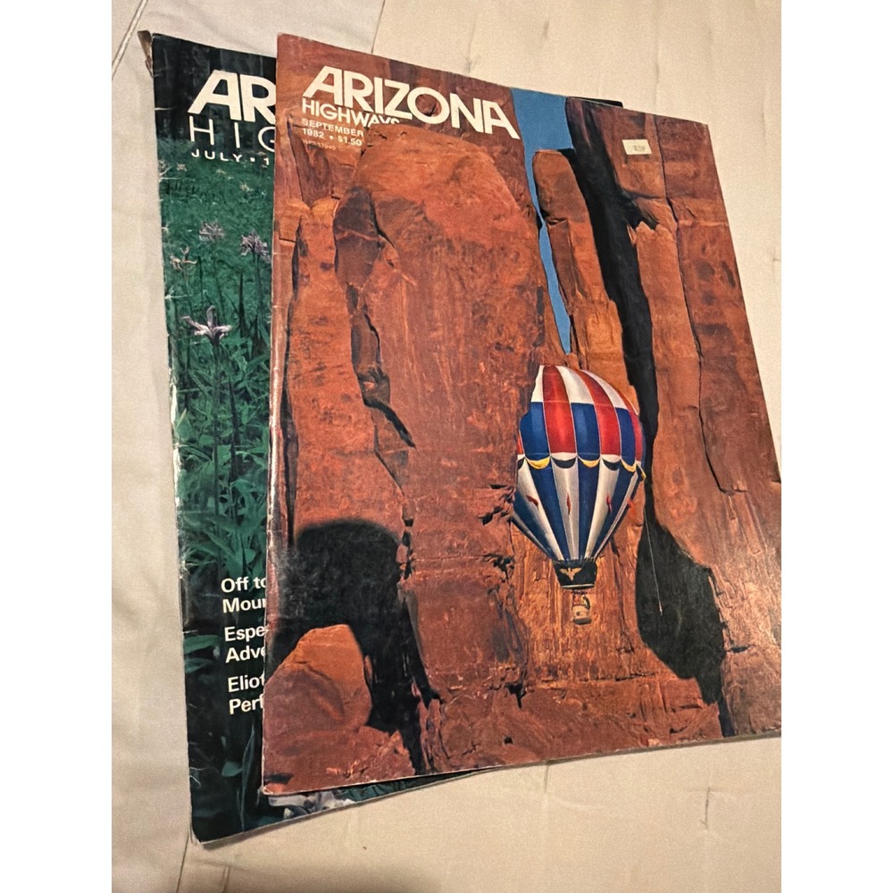 Vintage Arizona Highways Magazines Lot July 1987 September 1982 Southwest Travel